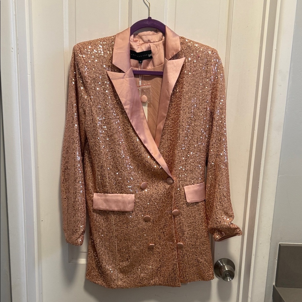Endless Rose Sequin Blazer - Pink - Picture 1 of 3